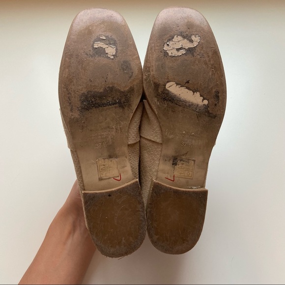 Free People Womens Tan At Ease Slip On Mules Snake Embossed Size 7.5 - Picture 3 of 10